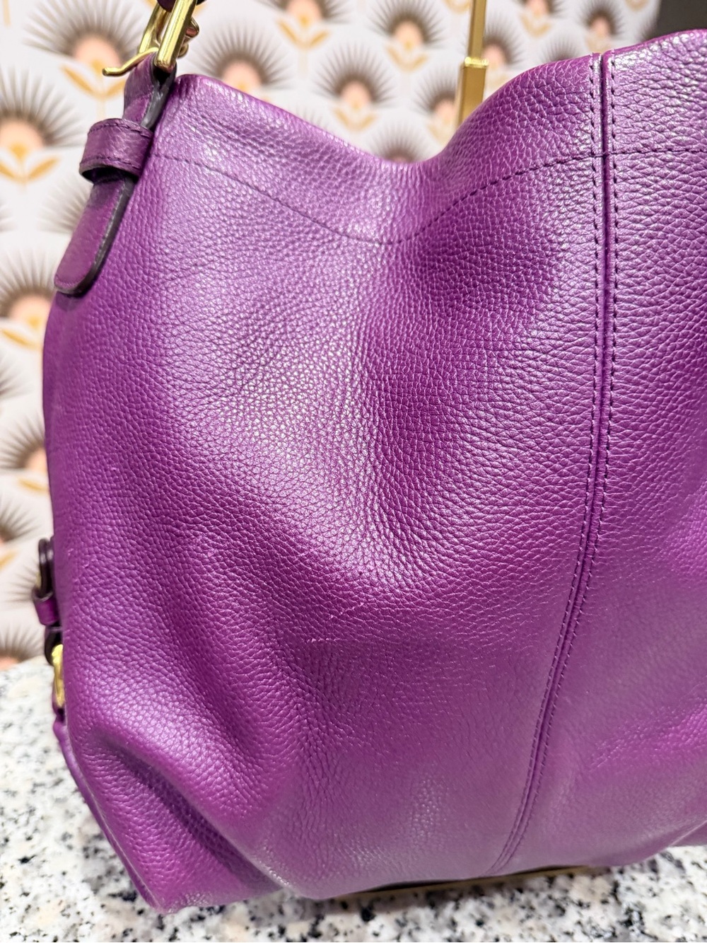 Coach Y2K Purple Leather Shoulder Bag - Picture 3 of 7